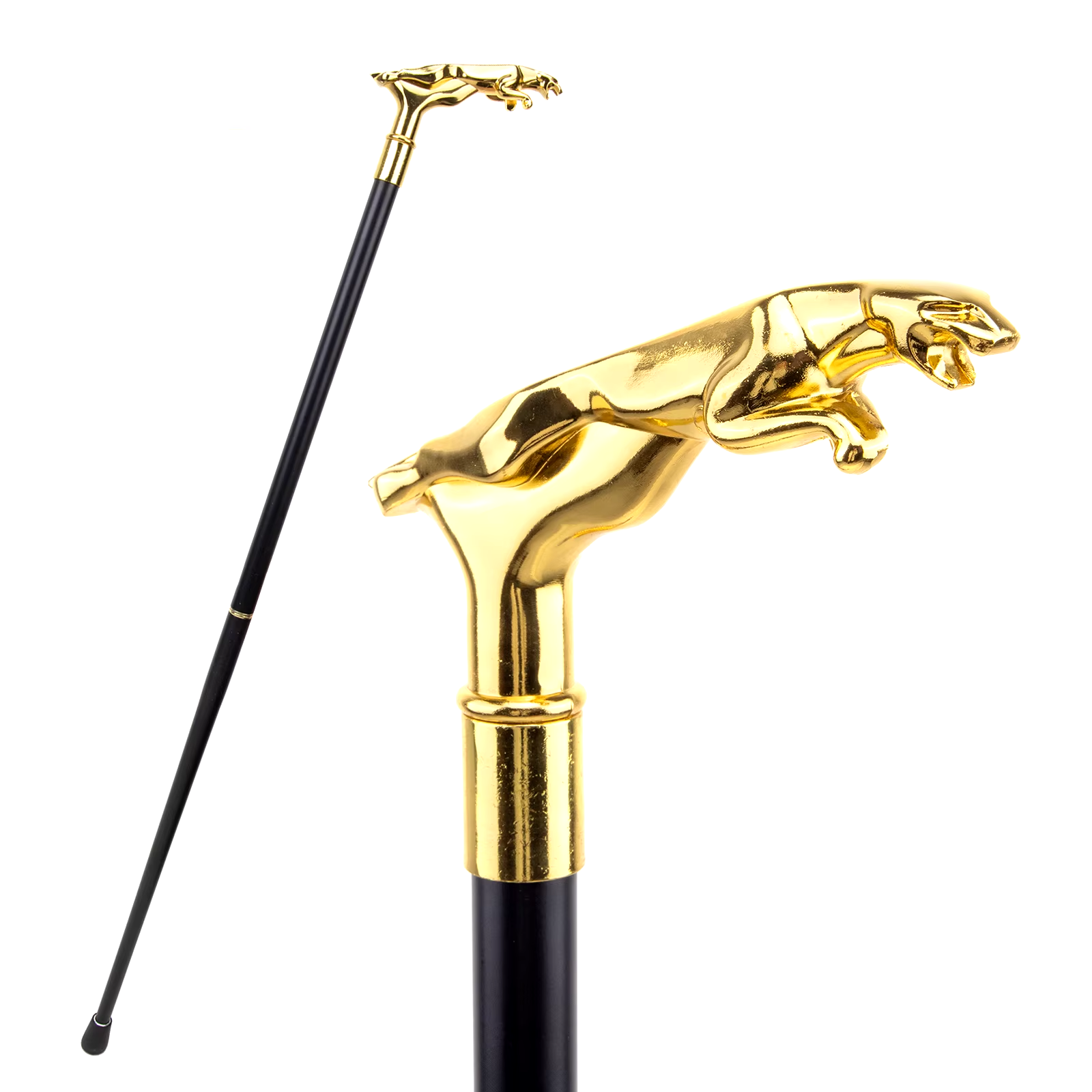 Titan Gold Leopard Handle Walking Cane