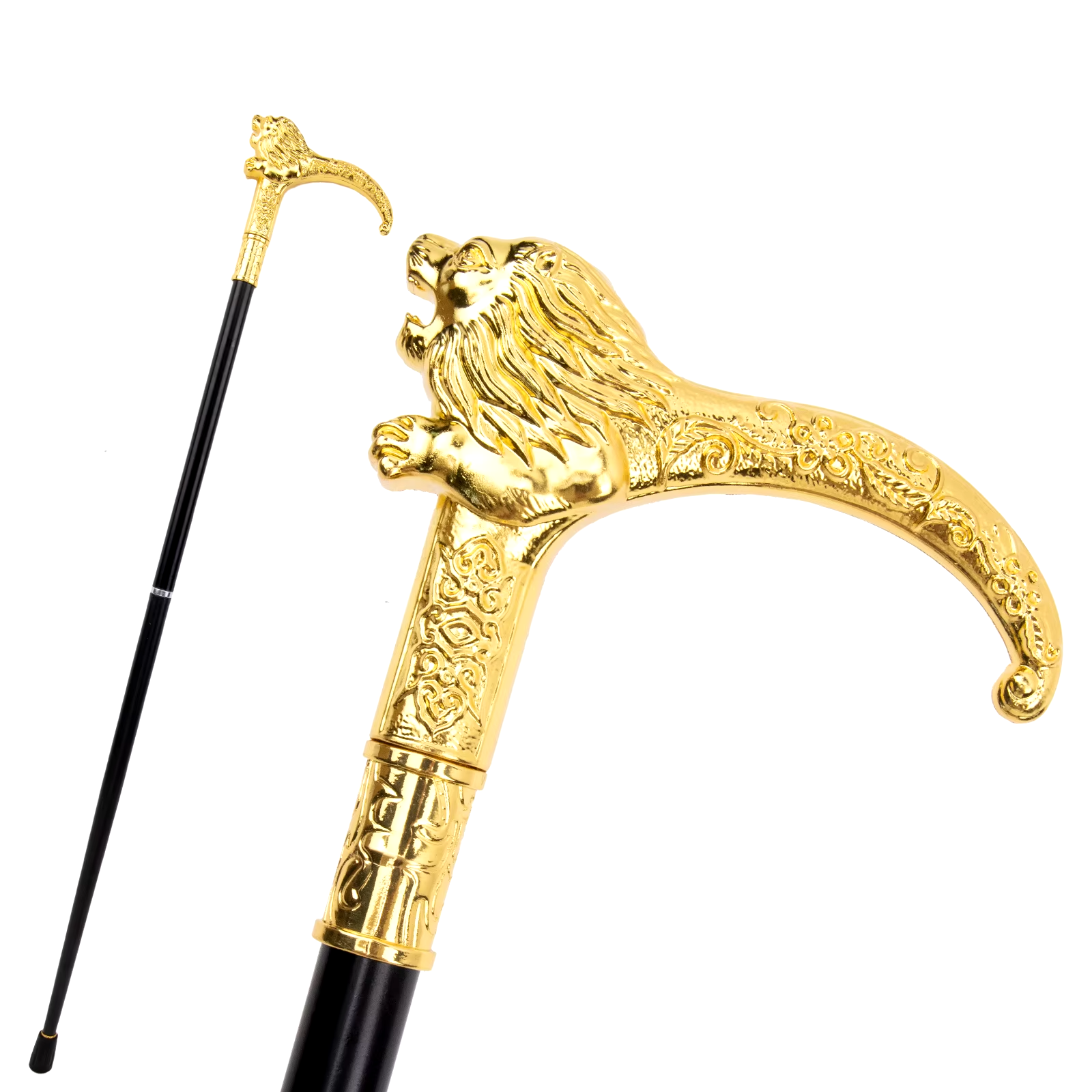 Golden Luxury Lion Handle Walking Cane